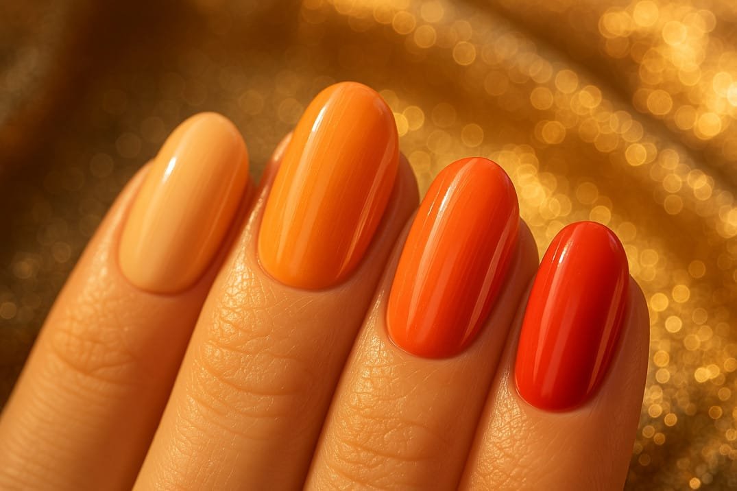 Skittle ombré jelly nails