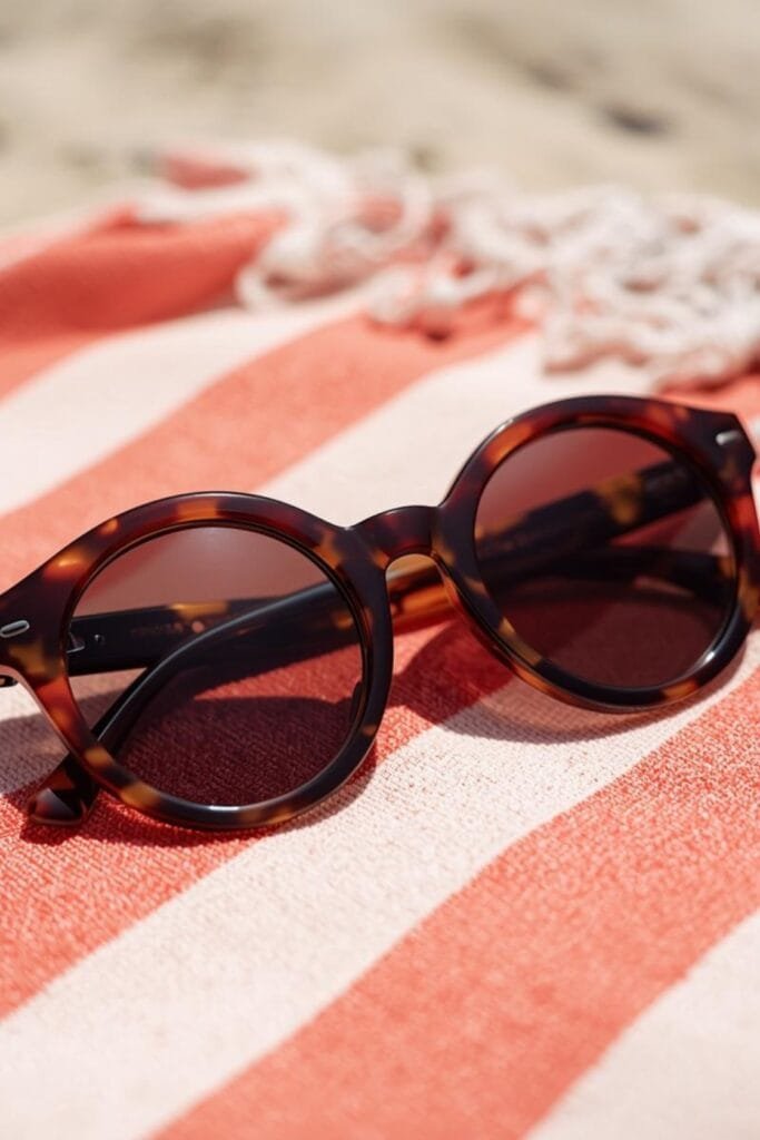 oval shaped tortoise sunglasses