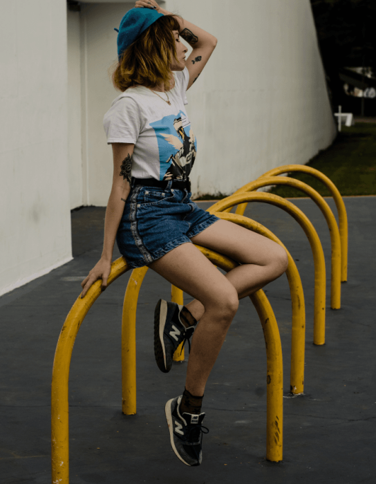 Graphic tees and denim shorts in las vegas